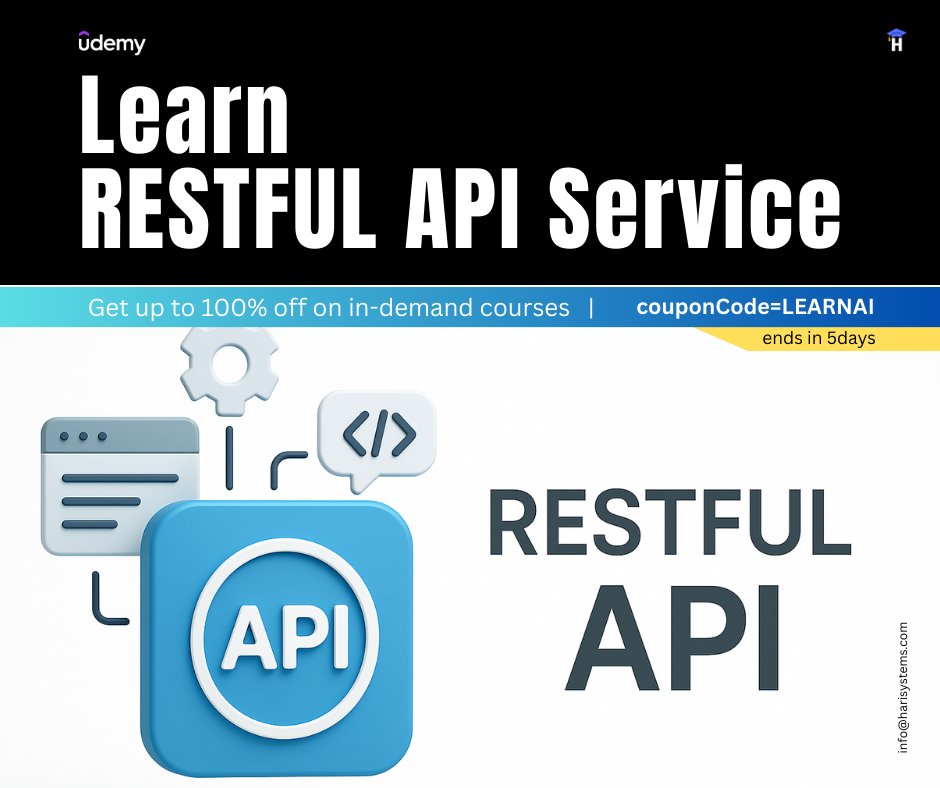 harisystems's tweet image. Restful API Web Services with PHP and MySQL: Bootcamp
udemy.com/course/restful…
#restful #api #webapi #ai #blackfriday #offer #udemy #free