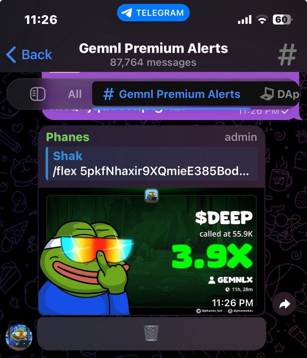 GemnlDotNet's tweet image. $DEEP → 3.9x

5pkfNhaxir9XQmieE385BodBU3htnRQnjqdvTKqKgRL7

Get access: Gemnl.net
Free Telegram: t.me/GemnlFree