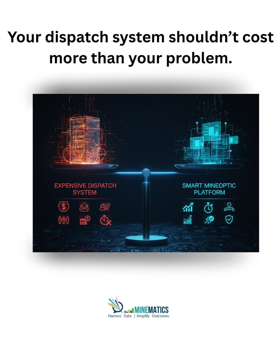 Mine_Matics's tweet image. Most dispatch tools are expensive yet incomplete.

MINEOPTIC is built to be affordable, adaptable, and analytics-driven. 

#Innovation #TechForAll #Efficiency #AffordableTech #MINEOPTIC #DispatchTools #Adaptability #Analytics #TechSolutions