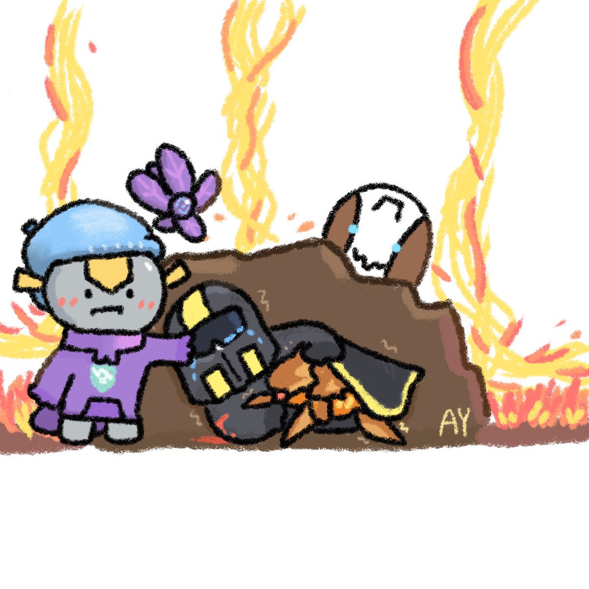 Whenever I’m obsessed with a game, a tiny OC pops up!#Destiny2 #Helldivers2 #Warframe But my English isn’t great,and some creations need text descriptions—so I only post Warframe fanart here for now. Oh, and I’ve even been noticed by the Chinese official accounts of these games!