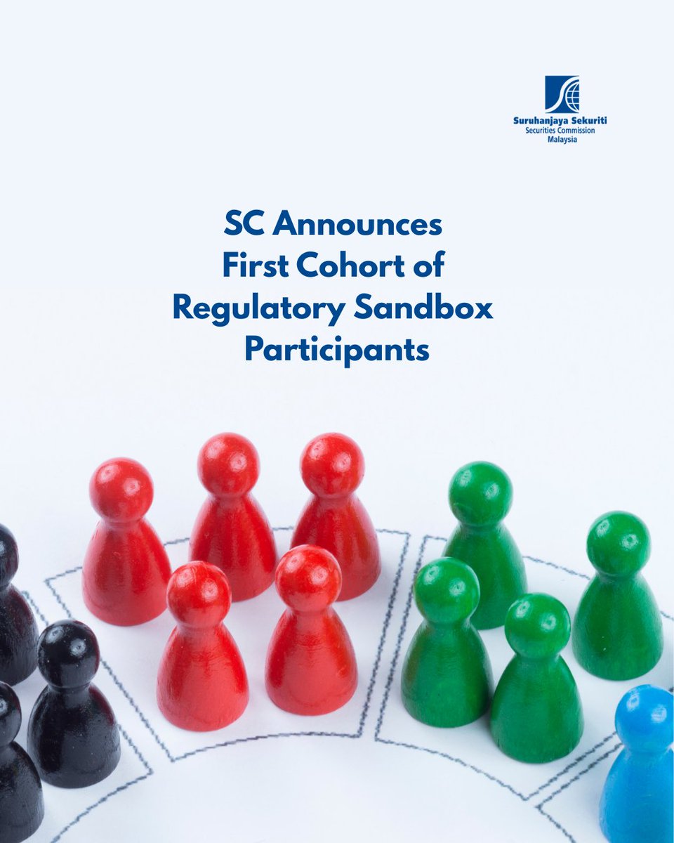 SecComMalaysia's tweet photo. 🚀 The SC has selected six participants for its Regulatory Sandbox, enabling corporations to test new solutions in a controlled environment to support a more vibrant and inclusive capital market.

📰: https://t.co/xc3wDdaXuJ
🔎: https://t.co/Knlsmrw8j6 https://t.co/UNgIXY7Zn7
