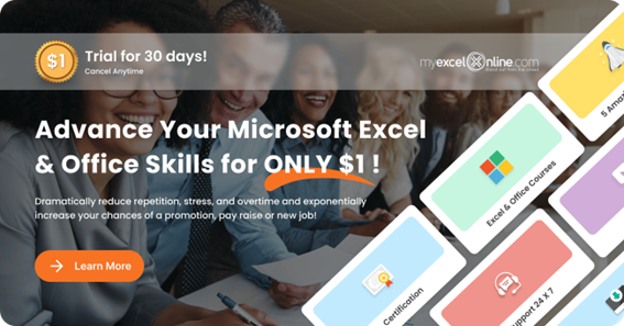 myexcelonline's tweet image. This is your chance to turn your workday into something you enjoy while setting yourself up for future success —all for just $1! &amp;gt;&amp;gt;&amp;gt; join.myexcelonline.com/one-dollar-tri…