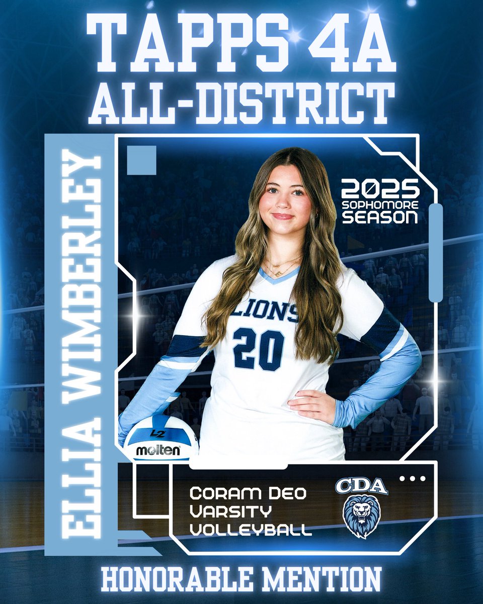 VisionVBClub1's tweet image. Congratulations to Ellia Wimberley from #Vision16EXVBlack and Coram Deo Academy on finishing 3rd at State! Ellia also earned Honorable Mention All-District honors! #WeAreVision #HighFiveSeason