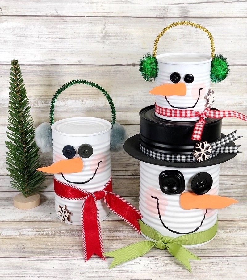 NorhireB's tweet image. Recycled Tin Can Snowmen for Christmas!
#recycle #upcycle #reuse