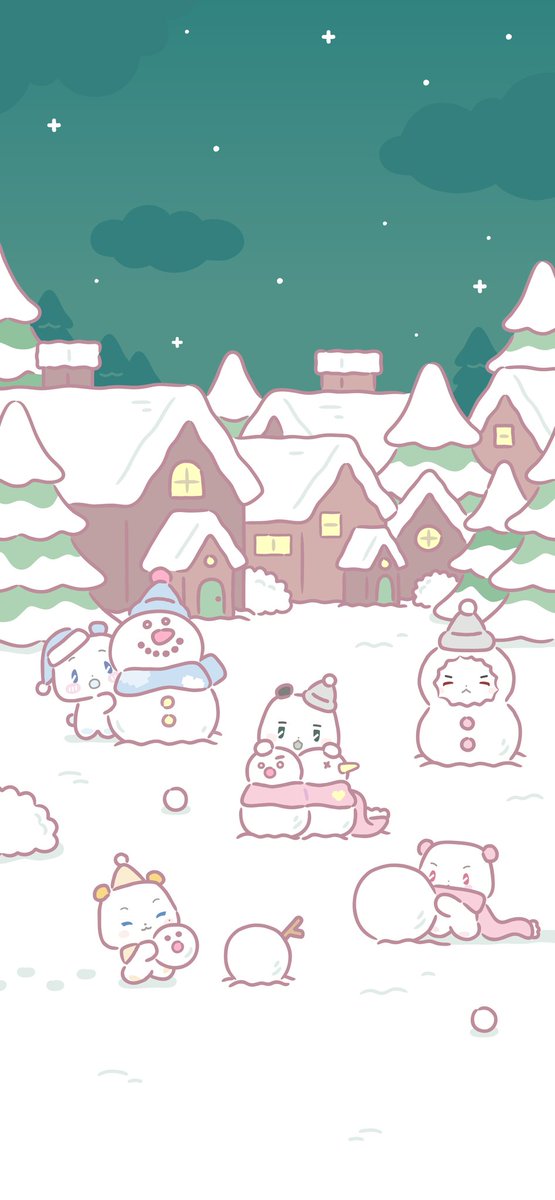 asterumidol's tweet image. meumemimu december wallpaper (for phone, ipad/tablet, pc) ☃️☃️☃️