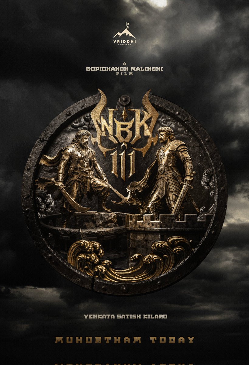 The battlefield rises to salute its MIGHTIEST KING 🔥

#NBK111 Muhurtham Today 🦁 

This HISTORICAL ROAR is set to shake the very foundations of history and script a new chapter 💥

GOD OF MASSES #NandamuriBalaKrishna #Nayanthara <a href="/megopichand/">Gopichandh Malineni</a> @Venkataskilaru <a href="/vriddhicinemas/">Vriddhi Cinemas</a>