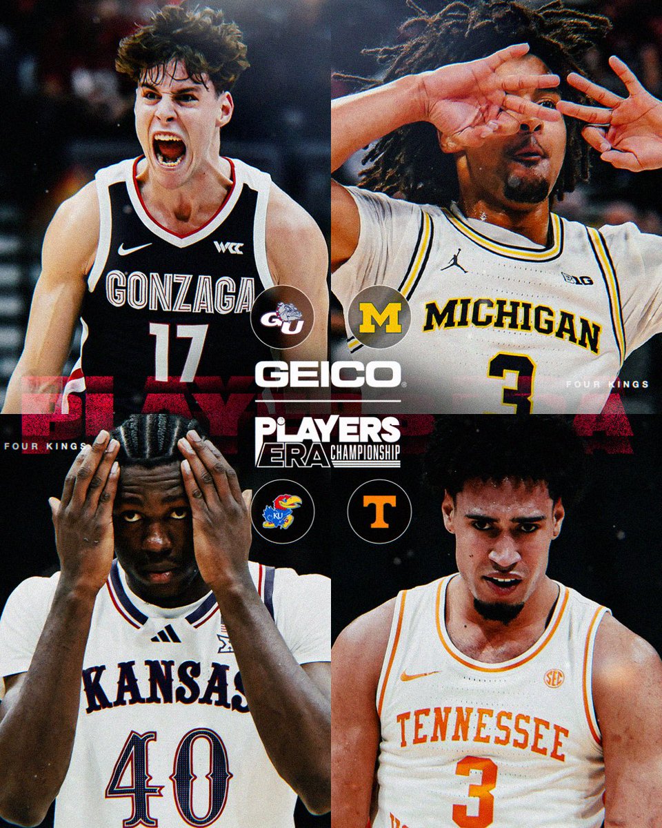 Players_Era's tweet image. The 2025 Four Kings 👑

1st place game: @umichbball vs @ZagMBB 
3rd place game: @KUHoops vs @Vol_Hoops