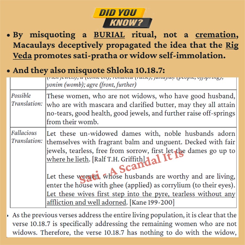 SankhyaSangam's tweet photo. Do you still believe Sati (widow self-immolation) is a Hindu historical practice? You've been deceived.

The book 'Sati - A Scandal It Is' dismantles this propaganda using retranslations and context analysis to separate fact from fallacy.

Get your copy and know it for yourself.