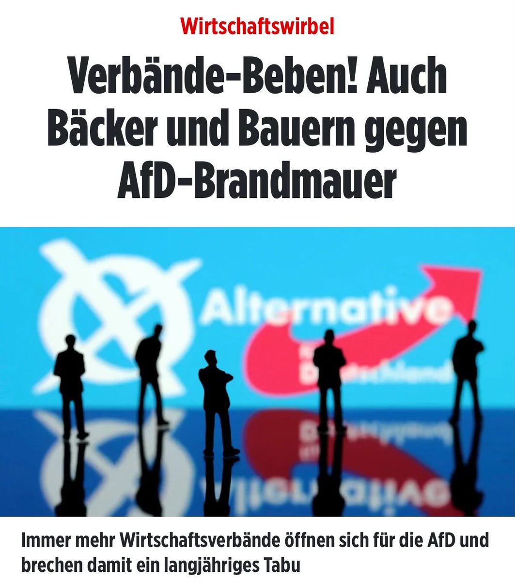 Die Verbände haben verstanden, dass die Brandmauer nichts anderes als ideologisches Macht-Kalkül und in höchstem Mass wirtschaftsschädlich ist.

Man kann die wählerstärkste Partei nicht einfach ausschliessen.