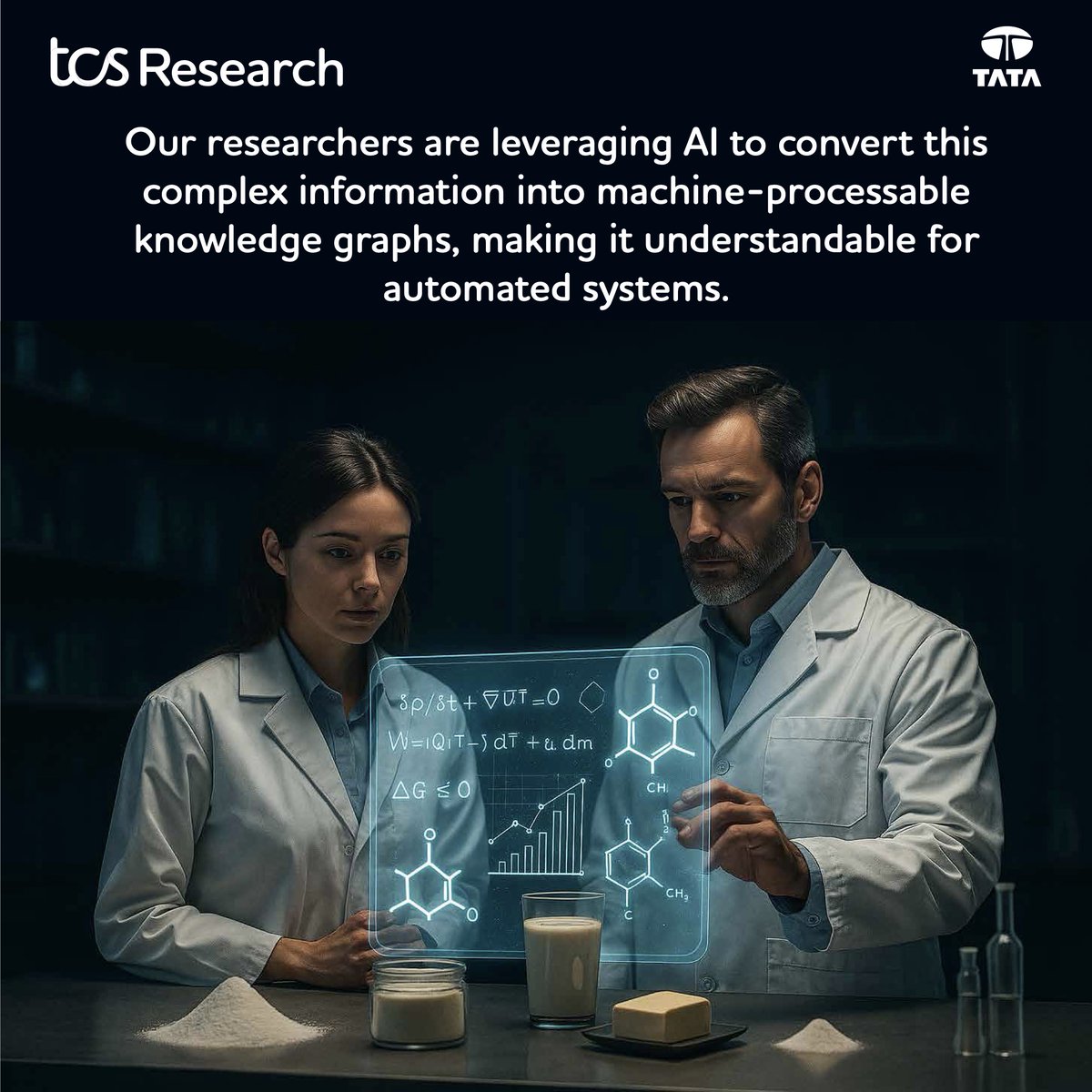 TCSResearch's tweet image. Formulating products demands years of expertise, precision, and endless trial and error. Can we make this process faster and simpler—without sacrificing quality or safety?
Our researchers are using AI to formulation engineering to transform this data into machine-processable…