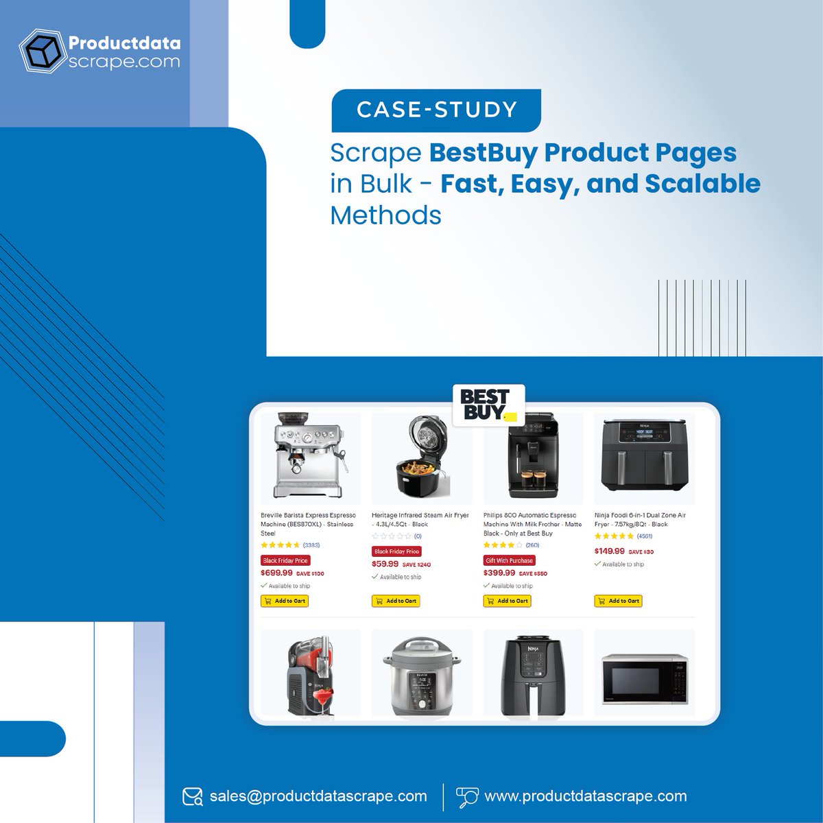 ProductScrape's tweet image. 🚀 Want clean, structured BestBuy product data at scale?
Bulk-scrape entire catalogs in hours — titles, SKUs, prices, ratings, stock &amp;amp; more. ⚙️

Build feeds 🔁 run analytics 📊 stay ahead.
Full guide 👇
productdatascrape.com/bestbuy-bulk-p…

#WebScraping #EcommerceData #RetailTech #ProductData