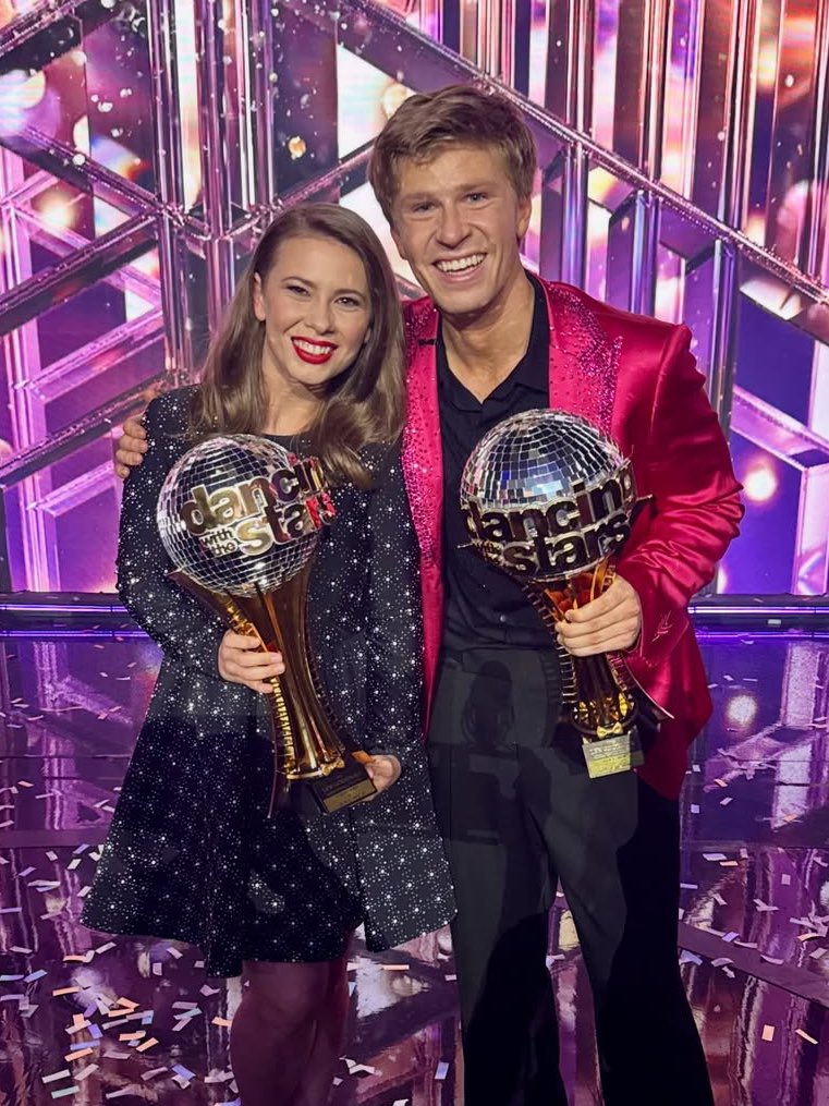 PopBase's tweet image. Robert Irwin and Witney Carson have won Season 34 of ‘Dancing With The Stars.’