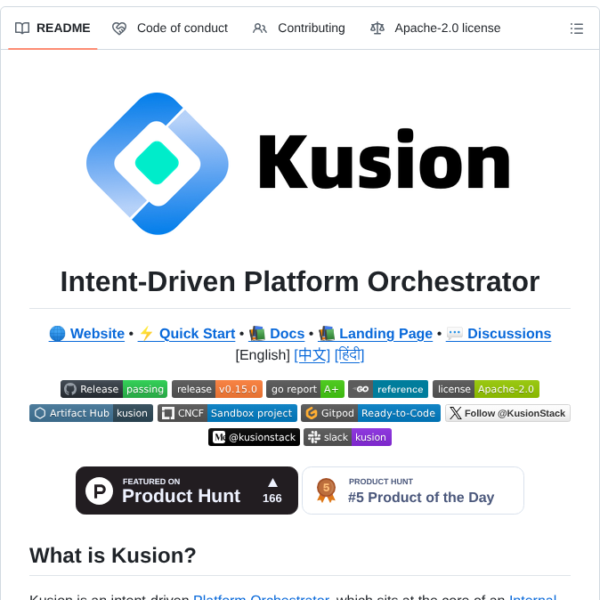tom_doerr's tweet image. Platform orchestrator for developer platforms

github.com/KusionStack/ku…
