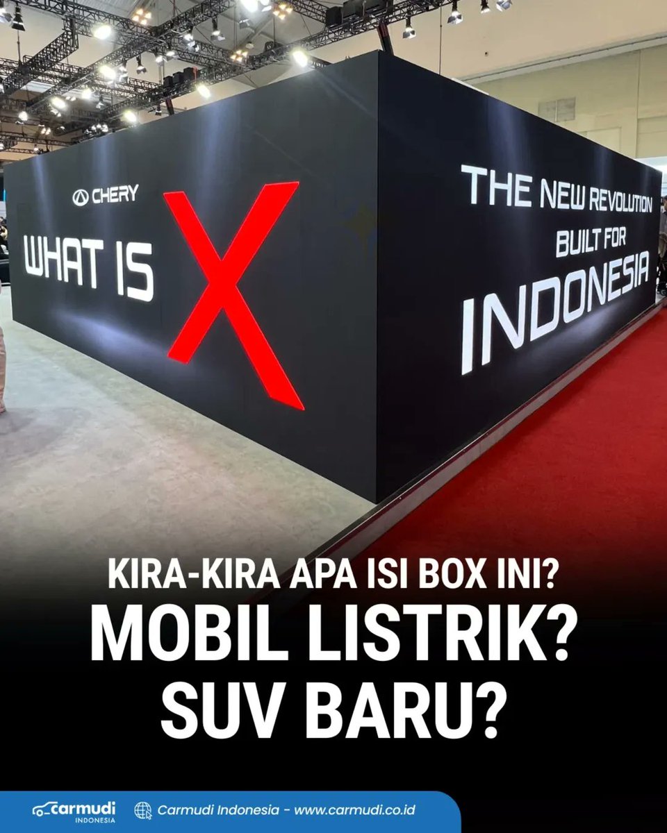 Carmudi_ID's tweet image. WHAT IS X? Siap-Siap Ada Kejutan dari Chery!

Sesuatu yang misterius lagi disiapkan Chery di GJAW 2025. Huruf X terpampang besar, tapi… apa artinya yaa? 🤔 Dan isi black box ini, sebenernya apa sih?

Clue-nya : Sebuah revolusi baru yang dibuat khusus untuk Indonesia.
#carmudi