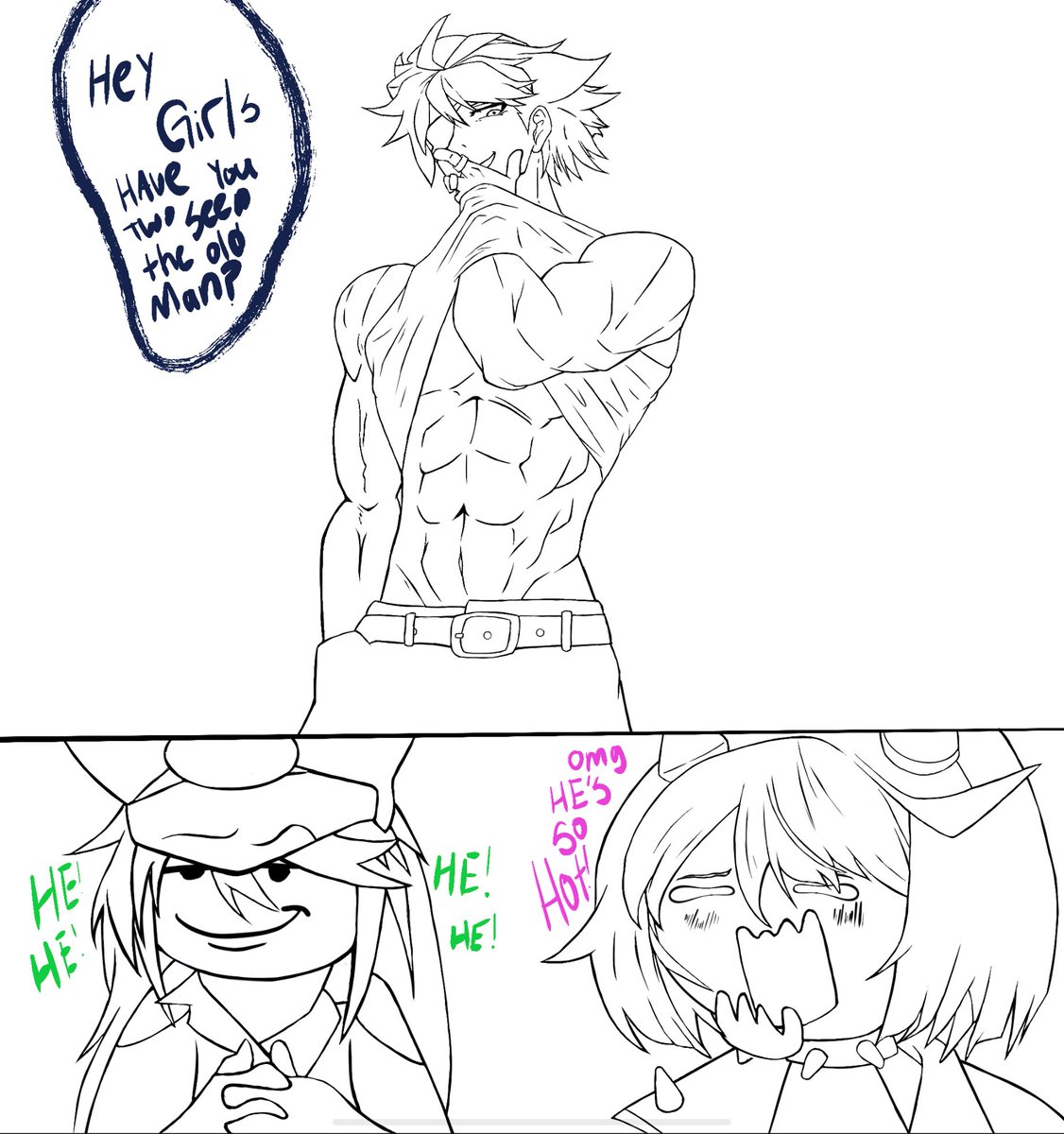 FNvthwrld9k's tweet image. Oh no he’s hot!!😍😜🫦

#ramlethal #elphelt #sinkiske #GuiltyGearStrive