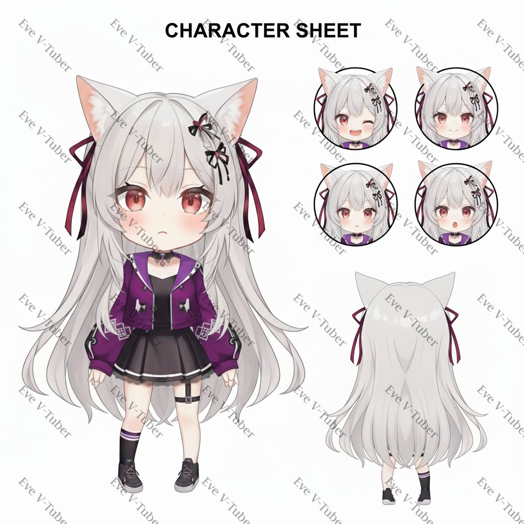 eve_james1208's tweet image. Chibi sheet finished   Dreamy pastels + expressive details. DM for  Perfect for rigging + branding. DM to secure your  commission! #VTuberSheet #VTuberDesign