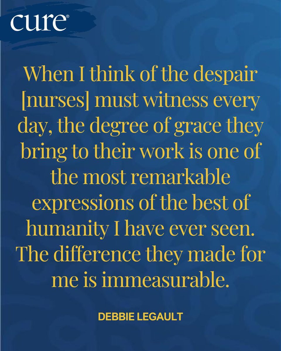 cure_today's tweet image. Debbie Legault shares the emotional journey of accompanying her 27-year-old daughter through chemotherapy 💔. She reflects on the compassion &amp;amp; humanity of oncology nurses 🌟 that made a world of difference. #CancerSupport #CancerCare

Read more! hubs.li/Q03VJsbl0