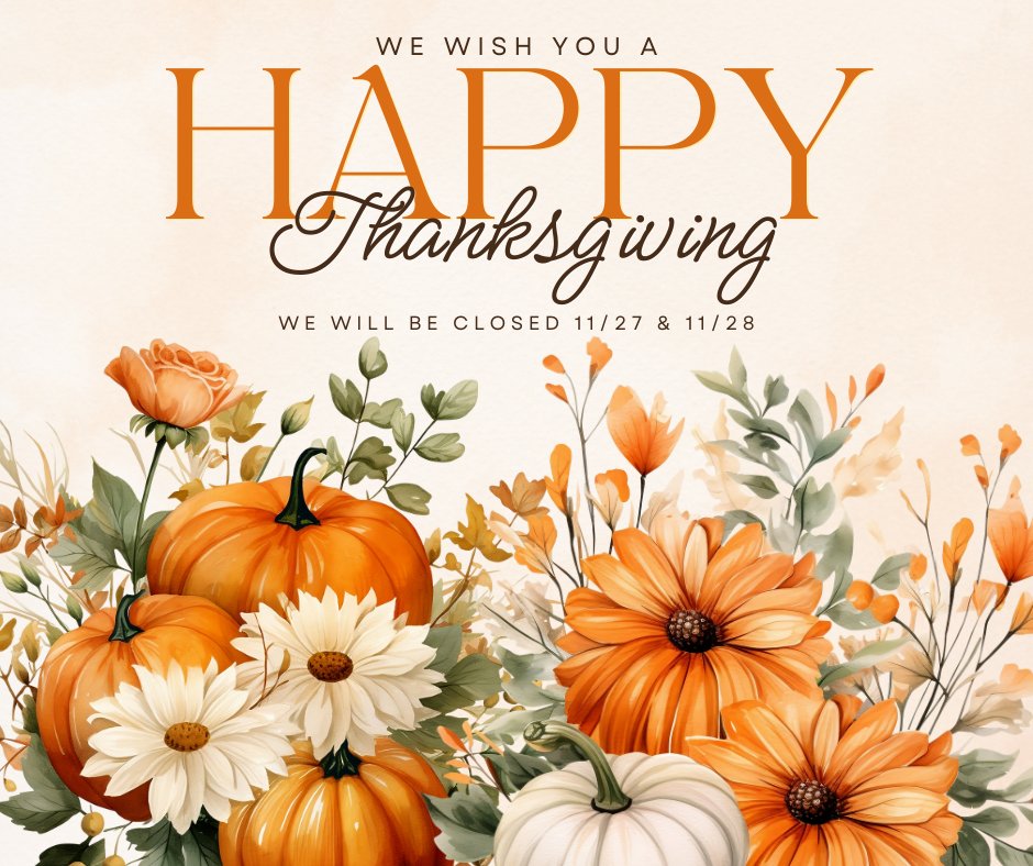 This Thanksgiving, we’re extra grateful for the wonderful customers who make what we do so rewarding. Wishing you joy, warmth, and relaxation! 🍂🦃