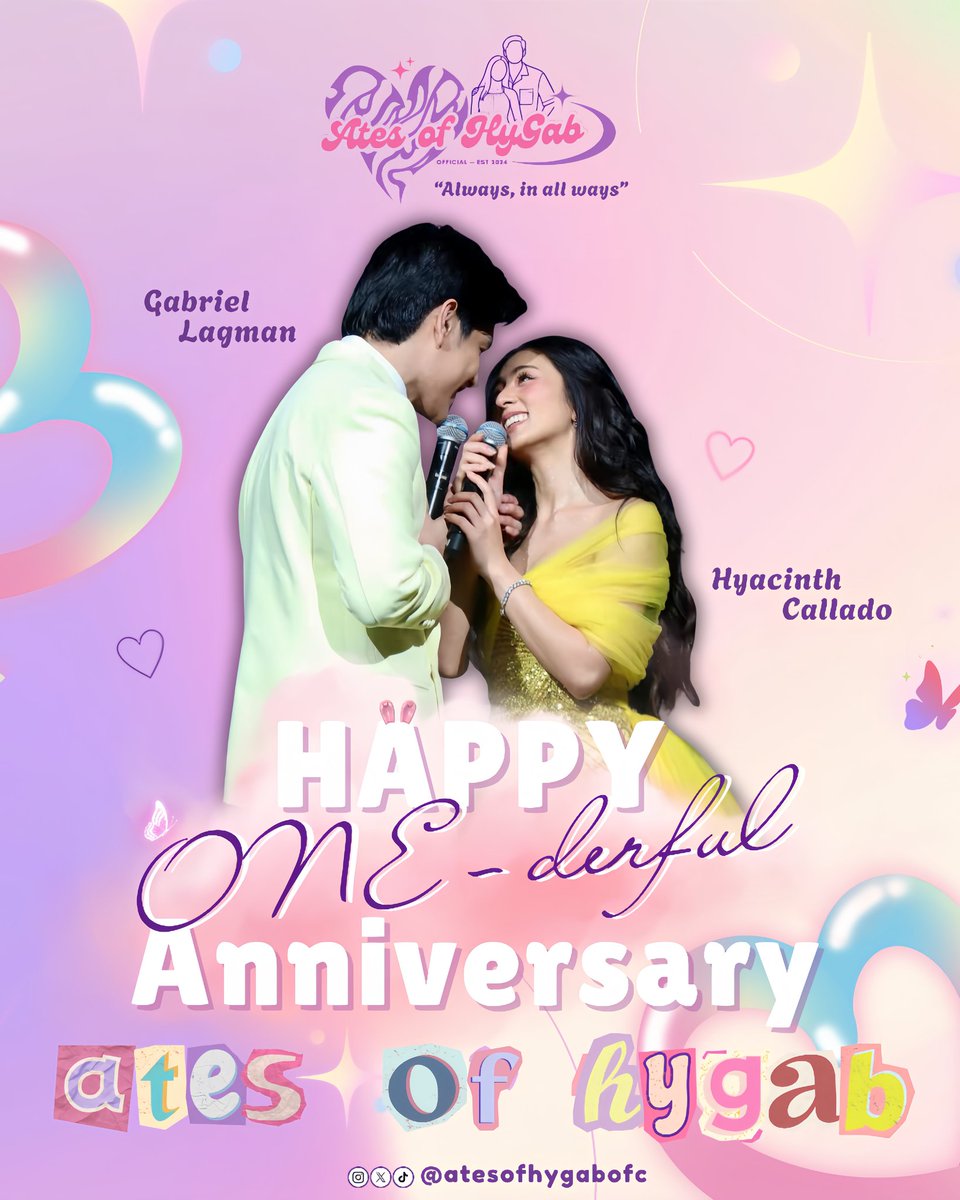AtesOfHyGabOFC's tweet image. ˚⟡˖ ࣪ Happy ONE-derful Anniversary, Ates of HyGab! ⋆. 𐙚 ˚

One year of love, comfort, and healing—all because of Hya and Gab. Thank you for inspiring us and bringing this family together. Here’s to more memories, more growth, and more HyGab magic. 🥳💜💫