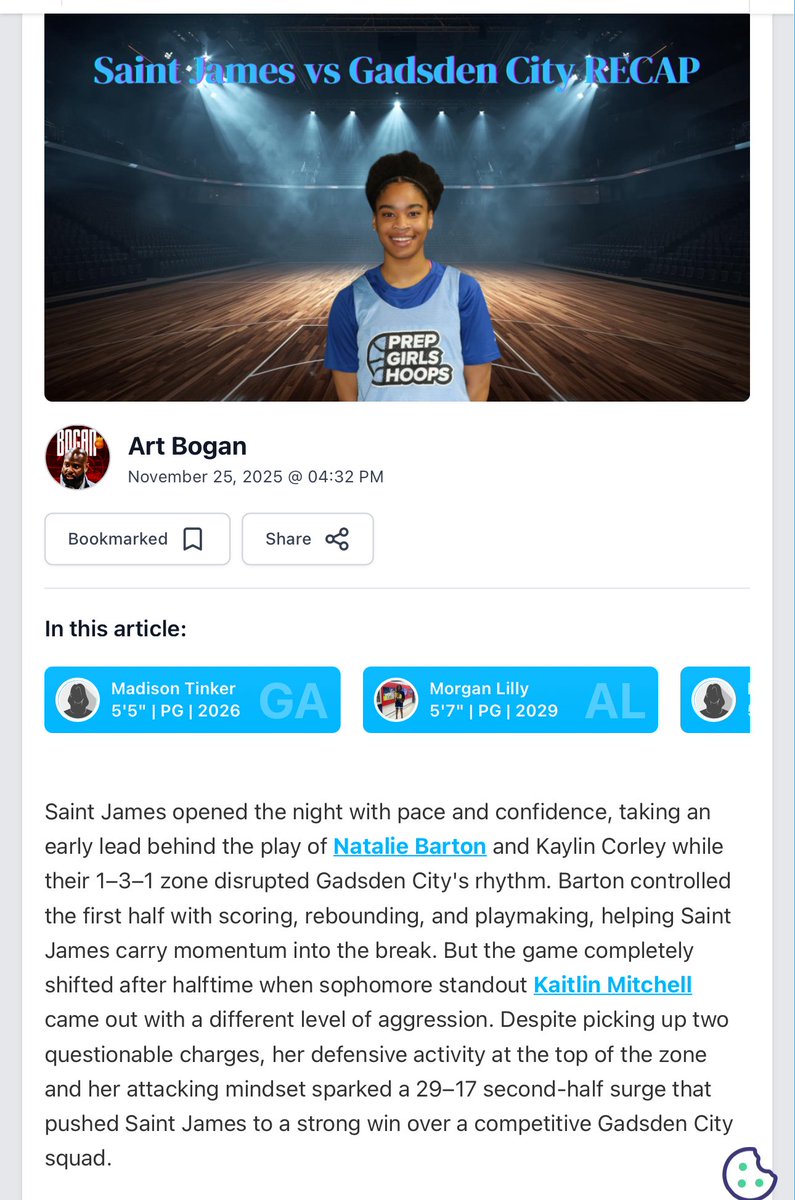 Great win against Gadsden City! Thanks <a href="/pghalabama/">Prep Girls Hoops Alabama</a> for the recognition! #7-0 #GoTrojans @stj_lady_trojan_basketball @prepgirlshoops <a href="/ArtaviusBogan/">Coach Art Bogan</a> <a href="/ALSoStarz/">AL Southern Starz</a>