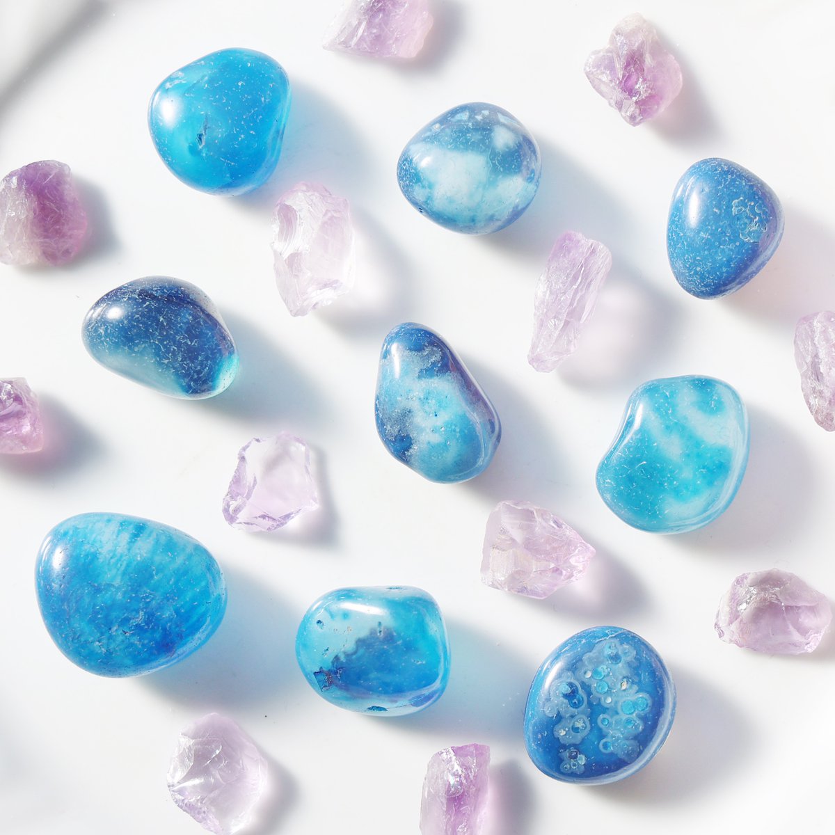 ガラス、アメジスト、めのう確認用