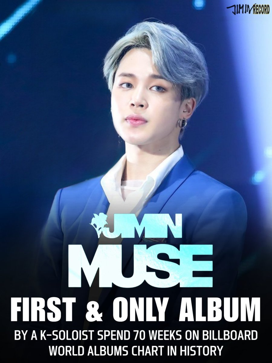 지민의 "MUSE"는 Billboard World Albums Chart에서 70주를 보낸 최초이자 유일한 K팝 솔로앨범이 되었습니다.

축하해요 지민 🎉 

BILLBOARD LEGEND JIMIN
RECORD MAKER JIMIN 
#Jimin70WeeksBillboard
#JIMIN_MUSE #JIMIN #지민