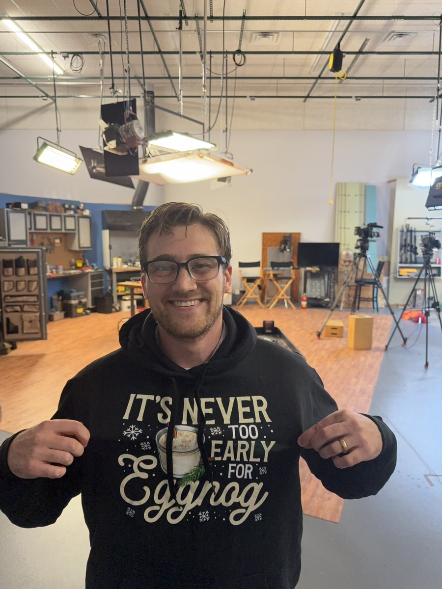 BrownellsInc's tweet image. Thanks @JerryR1gger for this awesome sweater just in time for the holidays!

And thanks to @MrJoshuaYoder and @OrkSoapy for all the egg nog they sent! Sooo good! -Brad