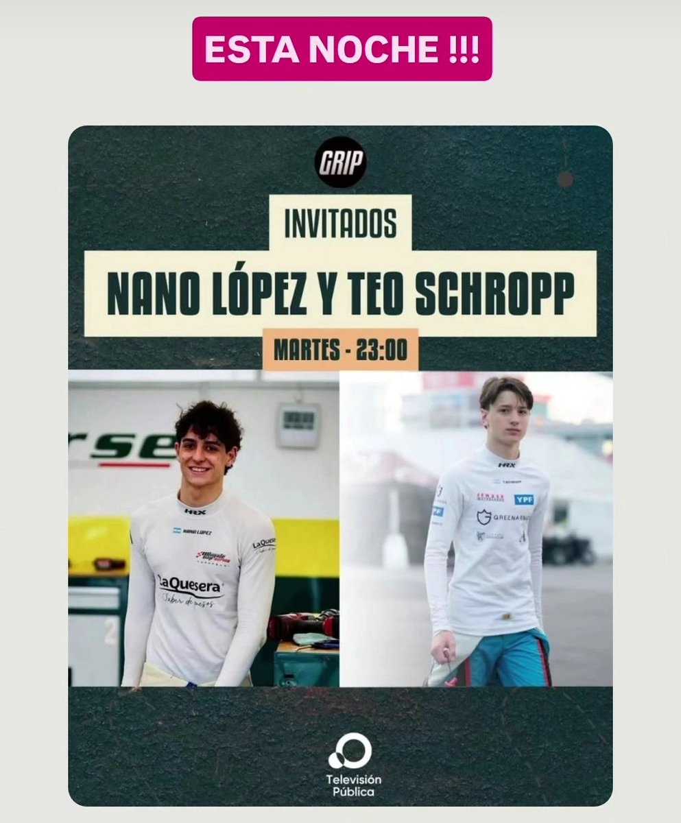 ESTA NOCHE A LAS 23HS !!!

<a href="/nano_lopezc/">Nano Lopez</a> y <a href="/Teo_Schropp/">Teo Schropp</a> en la TV Pública !!!