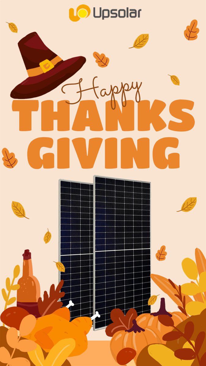 Upsolar may this Thanksgiving bring you joy, peace, and a heart full of gratitude. Thank you for everything!

#Upsolar #SolarEnergy #CleanTech #RenewableEnergy #EnergyEfficiency