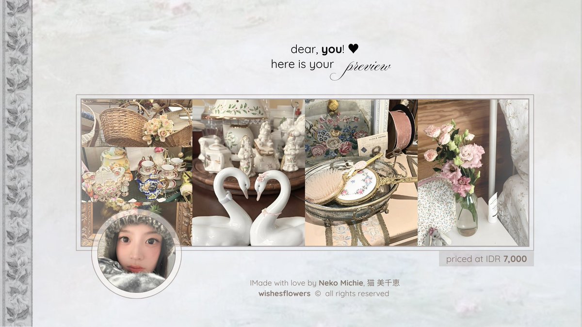 wishesflowers's tweet image. Any repost would be very cherished! ✿

Hi-o, hello.. My dearests and darlings! I have (4) ready to-use layout from Minju ILLIT; each priced at IDR 7,000 and already available in both JPG &amp;amp; PNG for avatars. Knock my direct message if you are interested!  #zonauang  #zonajajan  💌