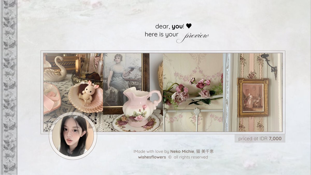 wishesflowers's tweet image. Any repost would be very cherished! ✿

Hi-o, hello.. My dearests and darlings! I have (4) ready to-use layout from Minju ILLIT; each priced at IDR 7,000 and already available in both JPG &amp;amp; PNG for avatars. Knock my direct message if you are interested!  #zonauang  #zonajajan  💌