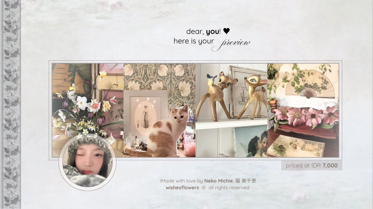 wishesflowers's tweet image. Any repost would be very cherished! ✿

Hi-o, hello.. My dearests and darlings! I have (4) ready to-use layout from Minju ILLIT; each priced at IDR 7,000 and already available in both JPG &amp;amp; PNG for avatars. Knock my direct message if you are interested!  #zonauang  #zonajajan  💌
