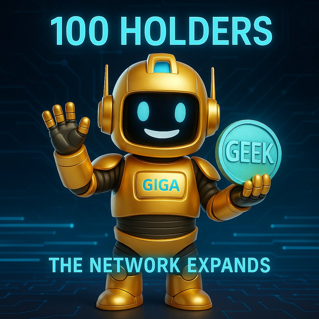 geekonkas's tweet image. ⚡ GEEK is about to hit 100 holders.

No presale.
No gimmicks.
No artificial pumps.

Just a community of people who see the value of:
🧠 Knowledge
⚡ Kaspa tech
💛 Purpose-driven utility

100 holders might be small to some…
but it’s foundational to us.

#GEEKonKAS #Kaspa…