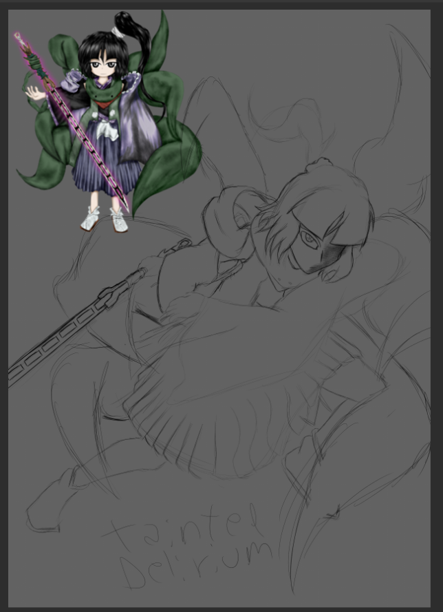 TaintedDelirio's tweet image. Yaorochi very early sketch 

#Len_En_art #連縁Project