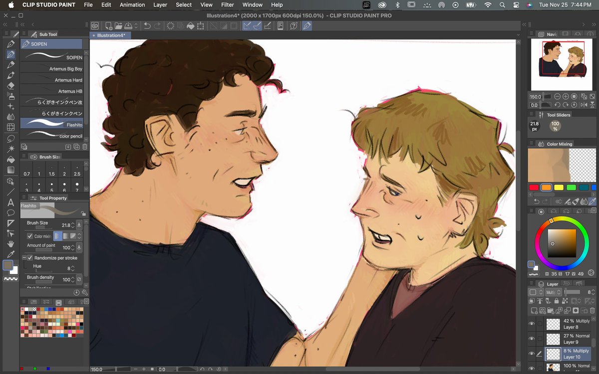 hucklerabbot's tweet image. aa okay popewhit first time coloring in csp and new tablet