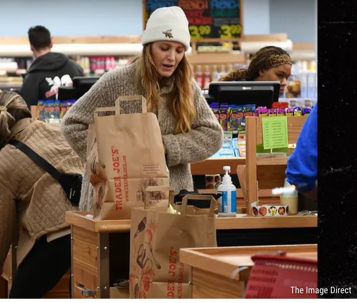 The @TMZ article with a photo of Blake lively at trader Joes being from “the image direct” Like girl- we know😂