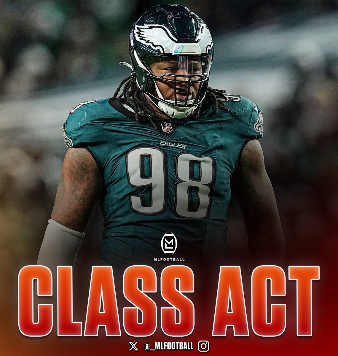 CLASS ACT: #Eagles DT Jalen Carter at Georgia learned that his walk-on teammate Weston Wallace was unable to partake in all of the meals provided to scholarship athletes. 

Jalen was disgusted by this and used his own scholarship funds to buy Wallace lunch every single day.

👏