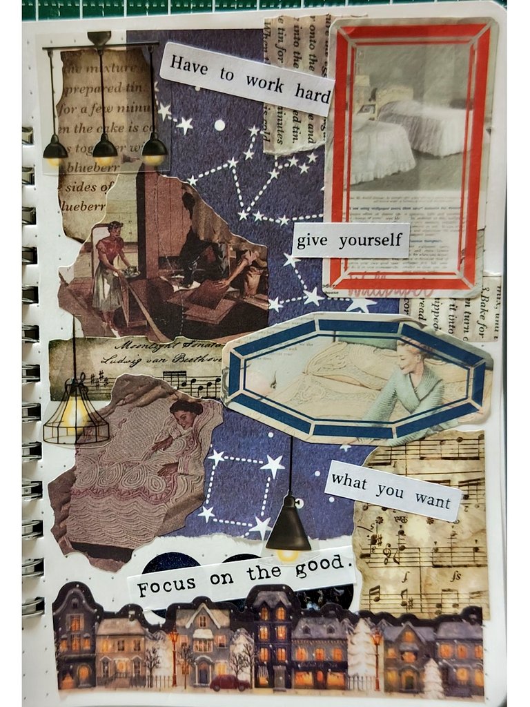 「それぞれの夜時間」

一つ一つの家の灯りに思いをはせてみたり
#コラージュ
#コラージュノート