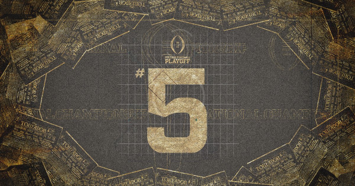 RedRaiderSports's tweet image. #TexasTech stays put at #️⃣5️⃣ in the latest CFP Rankings ‼️📊