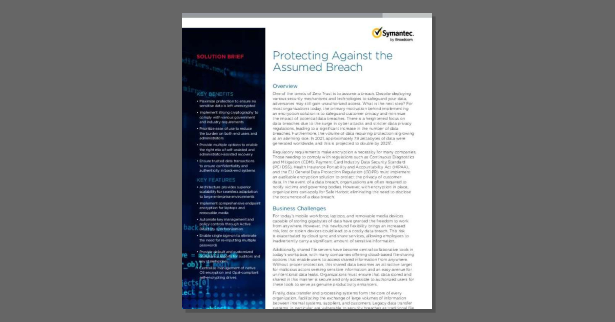 BRIDGESContract's tweet image. Securing your distributed data doesn&apos;t have to be complex. Encryption can keep your data safe even when it&apos;s stolen. Read about Symantec&apos;s encryption solutions in this brief. 👇  @Symantec stuf.in/bhkkbk