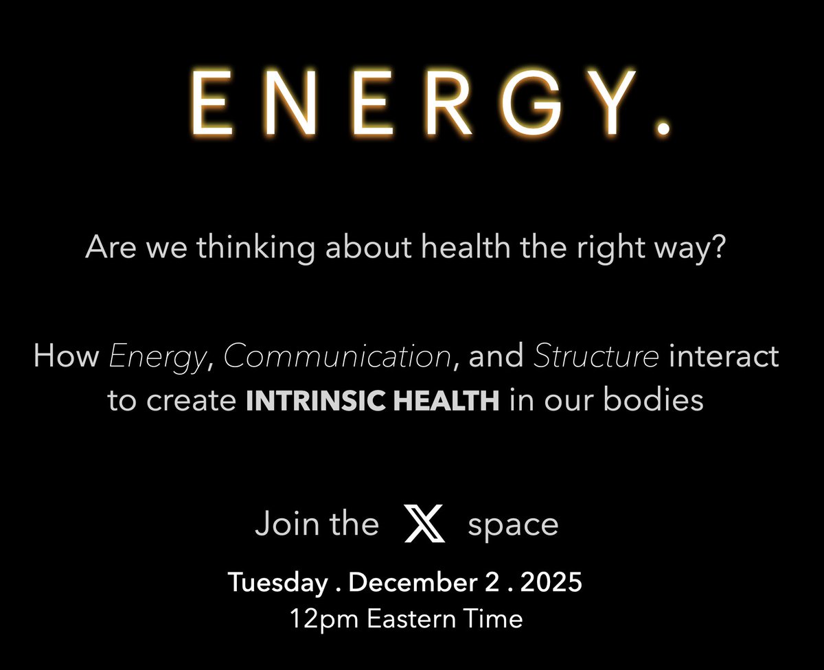 msahsorin's tweet image. Energy. 

@MitoPsychoBio and I began this conversation series by asking what energy is and how its resistance shapes biological function, perhaps even health itself. 

Next week on X Space, we&apos;re excited to have Alan Cohen (@cohenaginglab), co-director of @cusciofhealth introduce…