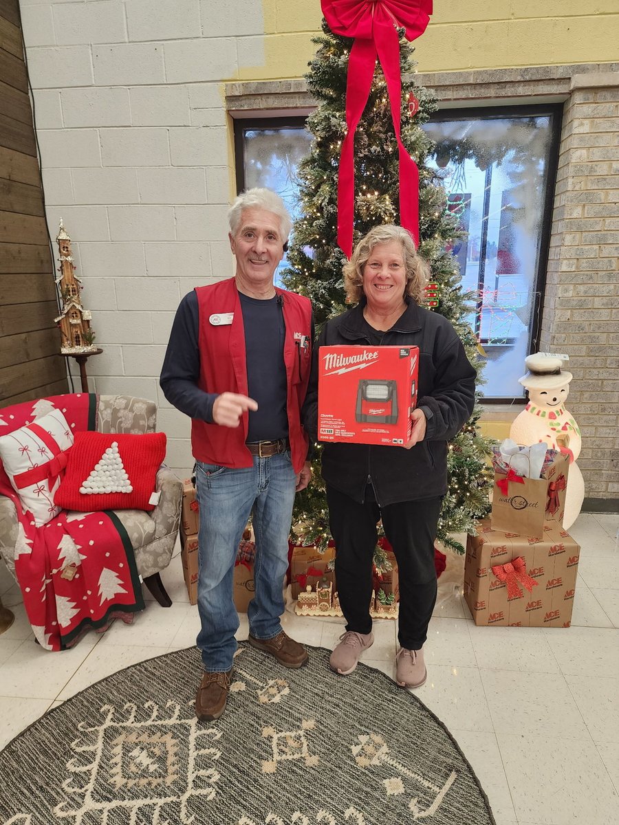 WillCookAce's tweet photo. Congratulations, Donna, on winning the Milwaukee work light at our Give Like a Pro event! We truly appreciate you shopping at Whitmore Ace https://t.co/Vro8g32yMM