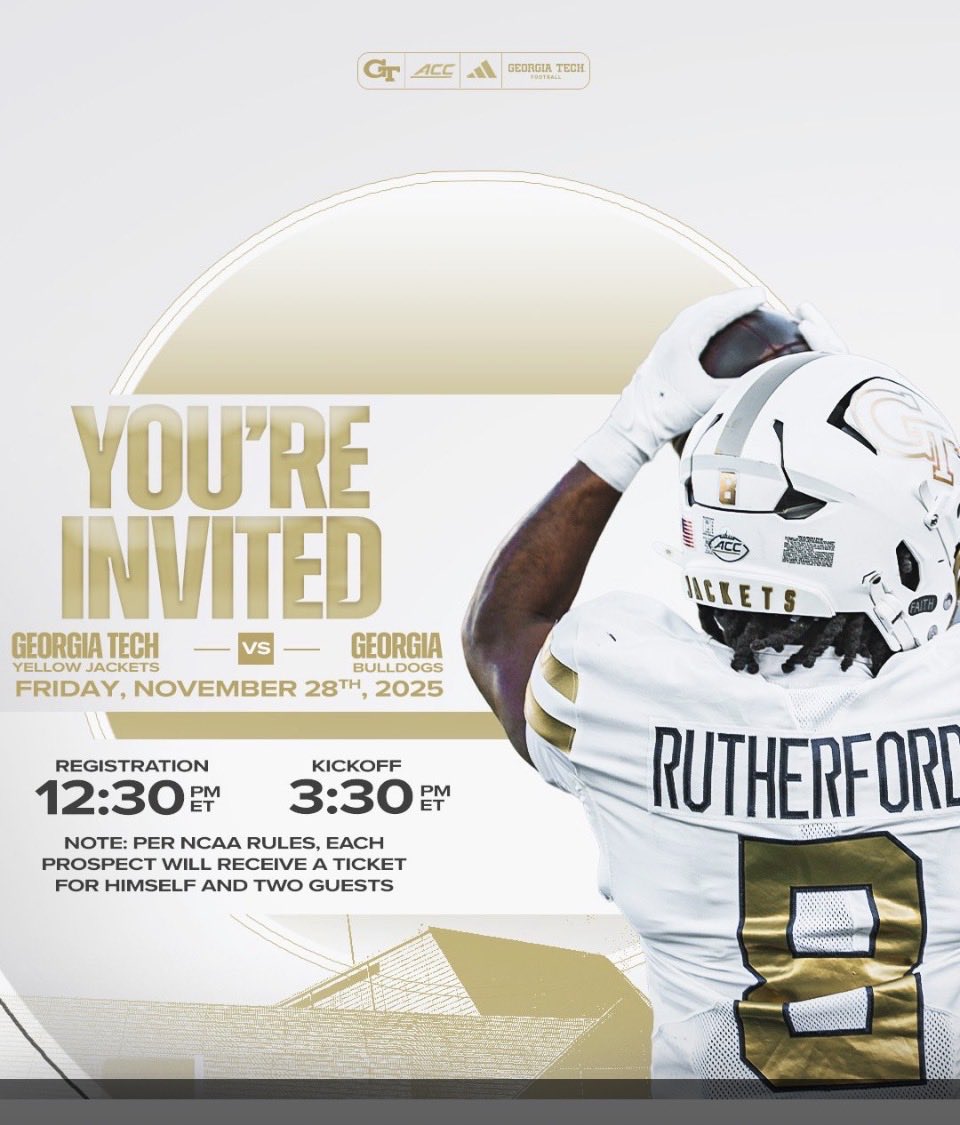 Super blessed and excited to be <a href="/UGAFootball1/">UGA Football</a> and <a href="/GeorgiaTechFB/">Georgia Tech Football</a>  this Friday! <a href="/Coach_Smith_1/">Coach Tanner Smith</a> <a href="/RecruitGeorgia/">Recruit Georgia</a> <a href="/On3Recruiting/">On3 Recruiting</a> <a href="/RustyMansell_/">Rusty Mansell</a> <a href="/ChadSimmons_/">ChadSimmons</a> <a href="/GAPrepVarsity/">GA Prep Varsity</a> <a href="/Peachrecruits/">PeachCountyProspects</a>