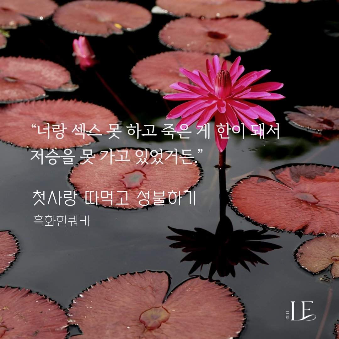루어루어하다🕺 루어루어한💃
계속 생각나는 11월의 루어🎵

흑화한쿼카 <첫사랑 따먹고 성불하기> 출간!
📌lrl.kr/cYVJ2