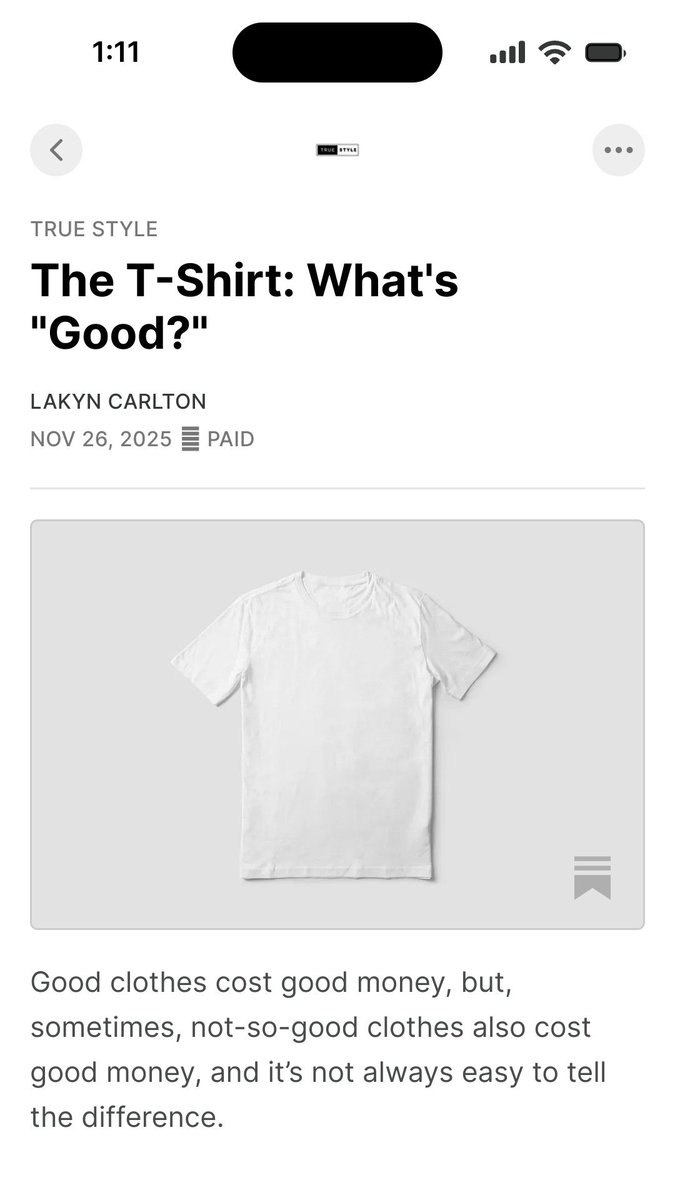 I wrote 2,000 words about why a t-shirt might cost $100. Link in replies.