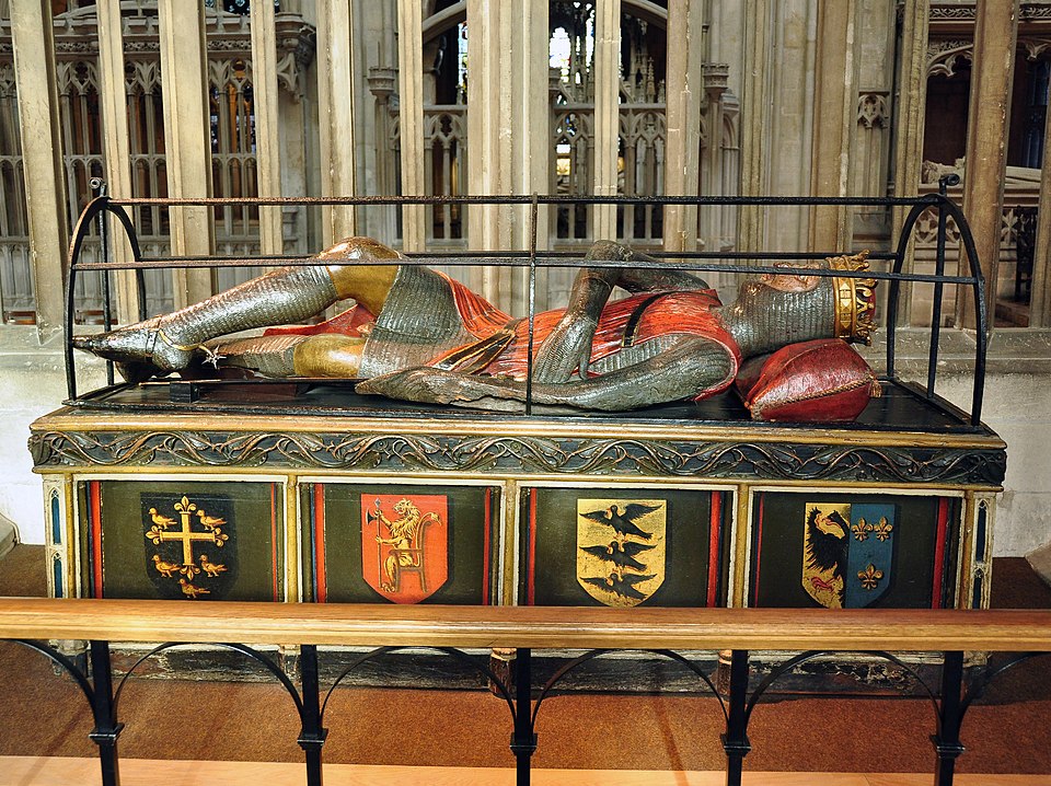 The rather splendid tomb of Robert Curthose, troublesome eldest son of William The Conqueror which can be found at Gloucester cathedral