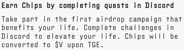 i get a warm tingly feeling in the <a href="/vvvdotnet/">vVv</a> discord

if you're reading this you should check them out

get some $V TGE allo before it's too late

use my code for free $V

chips.vvv.net/?referralCode=…