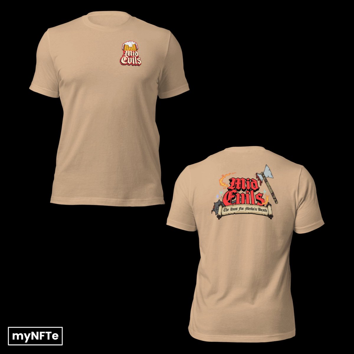 Design concepts for <a href="/MidEvilsNFT/">Mid Evils</a> Pub Crawl at Art Basel 🍻🌴

👕 by <a href="/mynftecom/">myNFTe</a> design team + concept idea via <a href="/Kookie_Jarz/">🍪Kookie</a>

<a href="/sircandyapple/">candy apple (33.3%)</a> <a href="/otherfinnie/">finnië</a> <a href="/theHAWKx/">HAWK (33.3%) 👑🤡</a> <a href="/jonnydegods/">jonny</a> <a href="/catguy_sol/">CATGUY</a> how’d we do? 👀