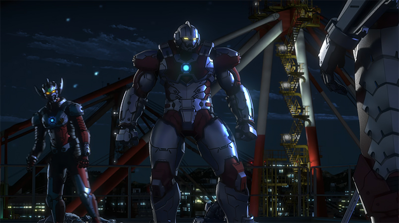 Codiekitty's tweet image. Of course they made Ultraman "Jack" the big, buff one.  Holy SHIT, he's not a unit, he's the whole damn warehouse.