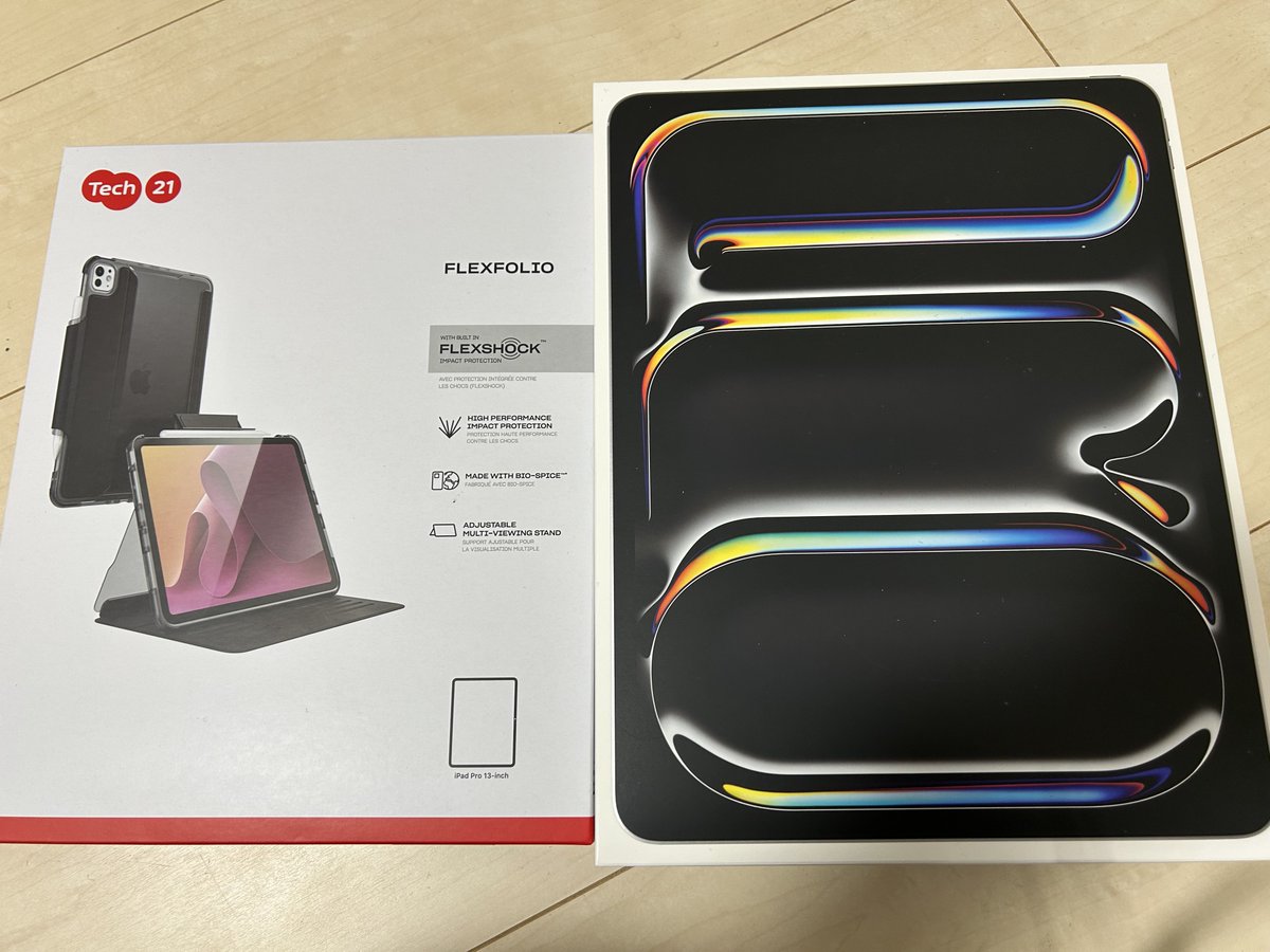 へへ…☺️新しいの買っちゃいました💓💓💸あとはフィルム貼ったりApple Pencil買ったりデータ移行しなきゃ💪💪(メモ)